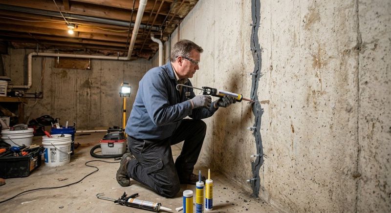 Basement Crack Repair in Minot, ND