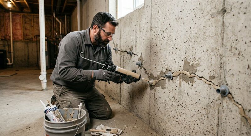 Basement Crack Repair in Minot, ND