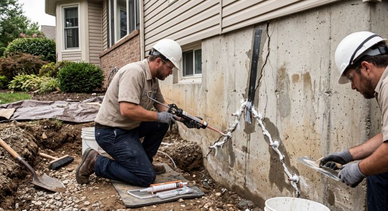 Basement Crack Repair in Minot, ND