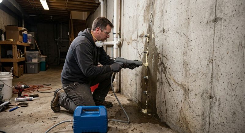 Basement Crack Repair in Minot, ND