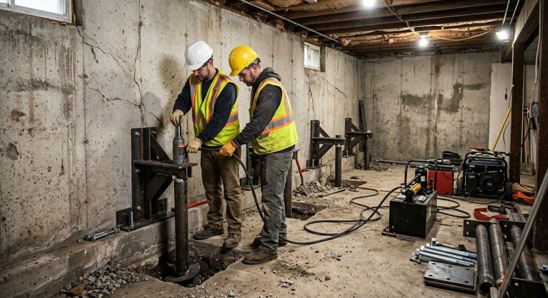 Basement Stabilization in Minot, ND