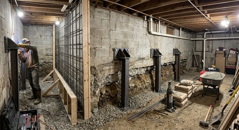 Basement Stabilization in Minot, ND