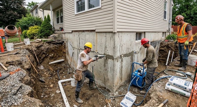 Cracked Foundation Repair in Minot, ND