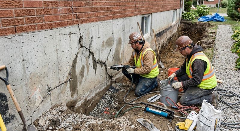 Cracked Foundation Repair in Minot, ND