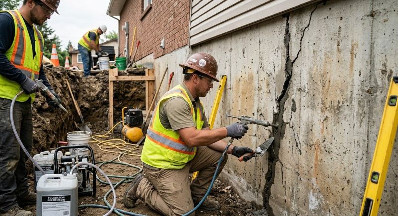 Cracked Foundation Repair in Minot Afb, ND