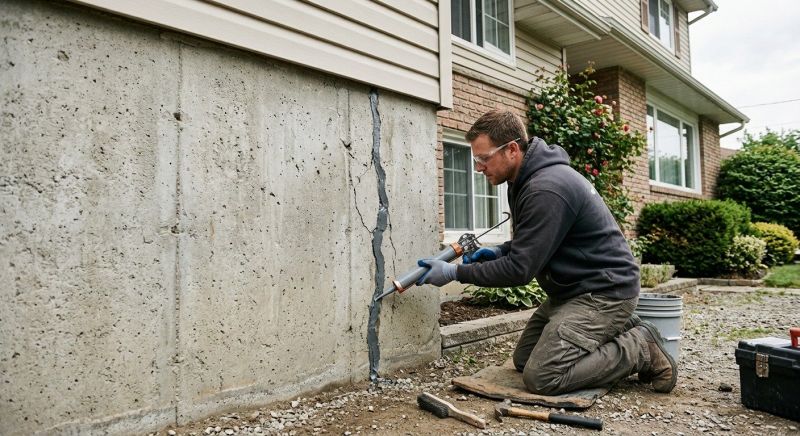 Foundation Crack Sealing in Minot, ND