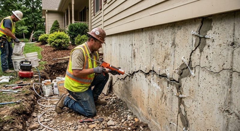 Foundation Crack Sealing in Minot, ND