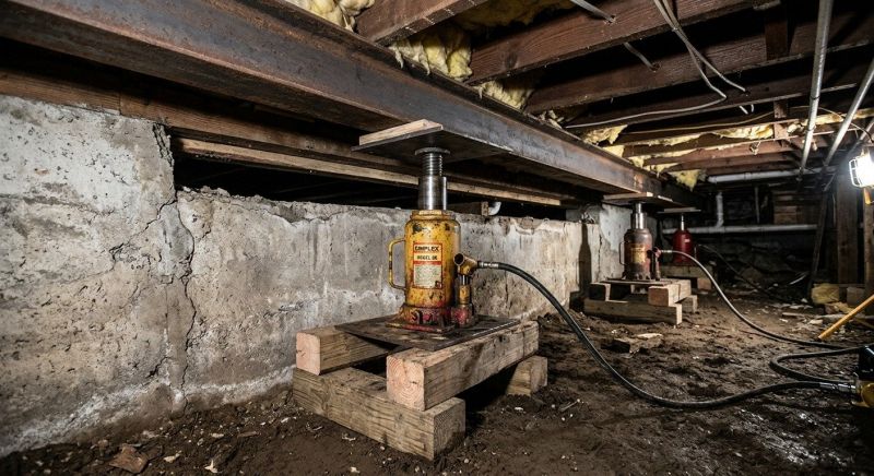 Foundation Jacking in Minot Afb, ND