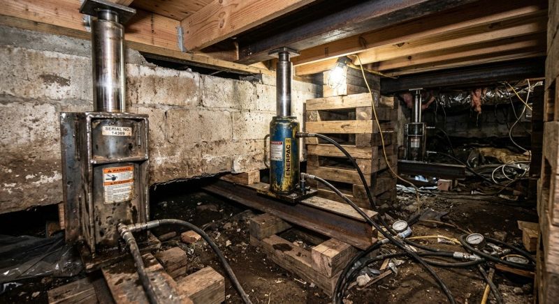 Foundation Jacking in Minot Afb, ND