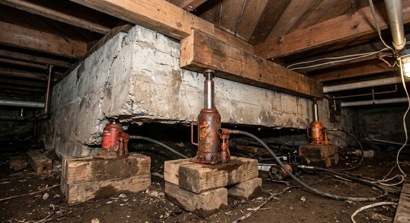 Foundation Jacking in Surrey, ND