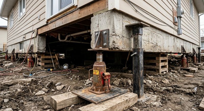 Foundation Jacking in Surrey, ND