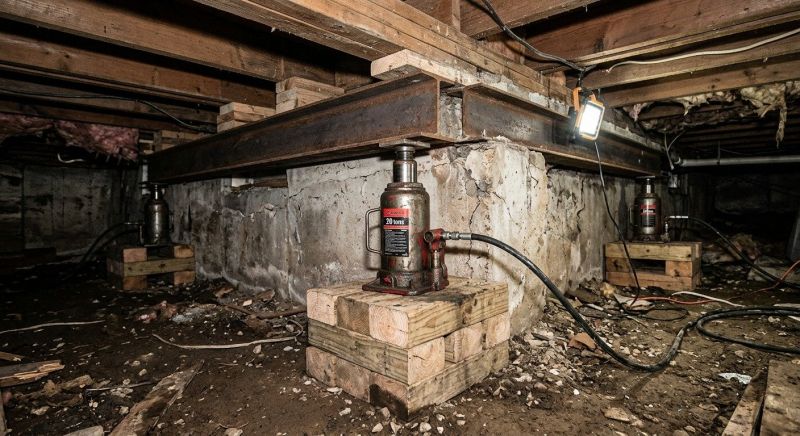 Foundation Jacking in Surrey, ND