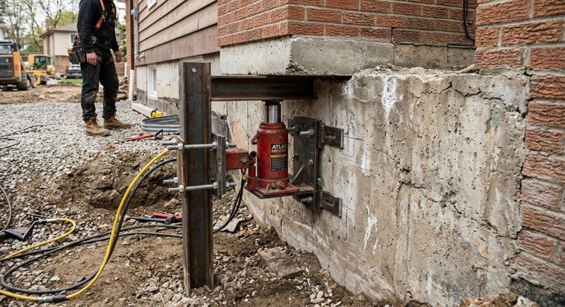 Foundation Jacking in Surrey, ND