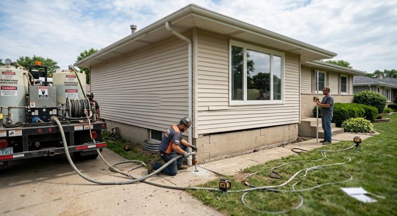 Foundation Lifting in Minot Afb, ND