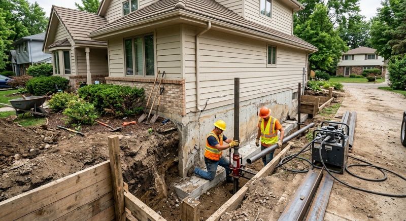 Foundation Settlement Repair in Minot, ND