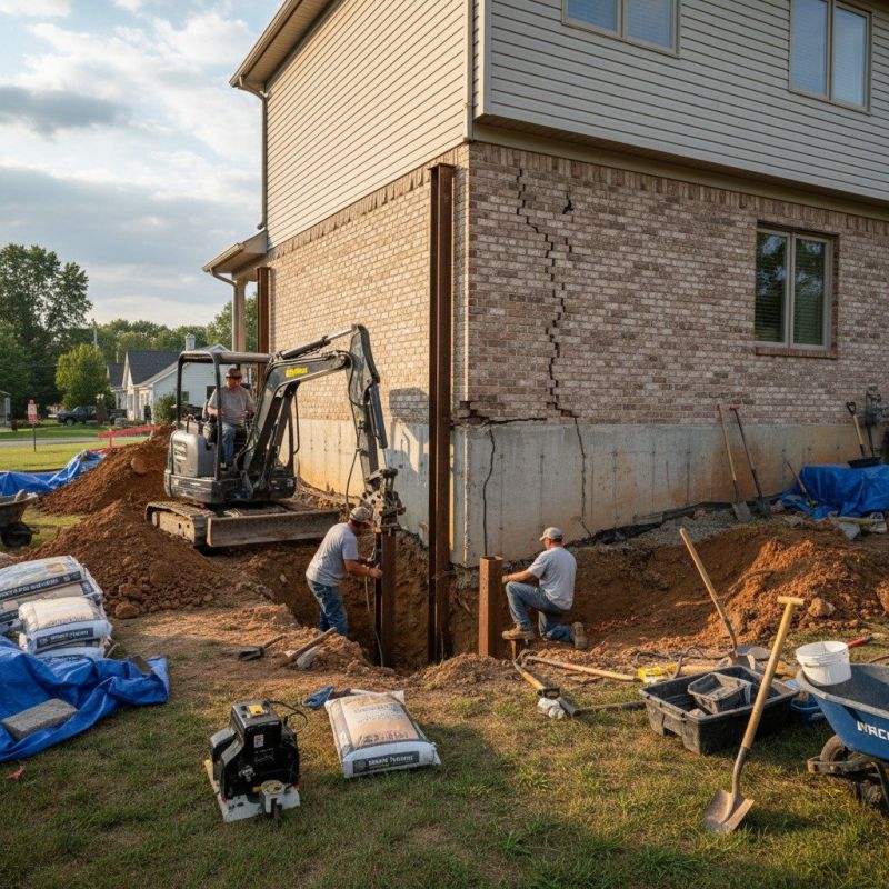 Foundation Settlement Repair in Minot, ND
