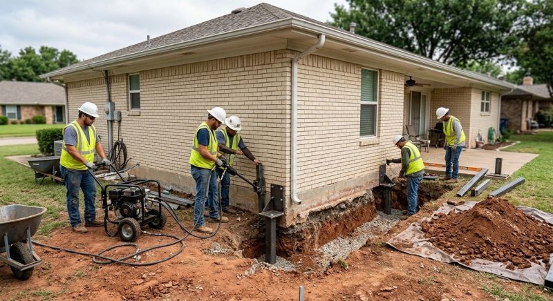 Foundation Stabilizing in Minot Afb, ND