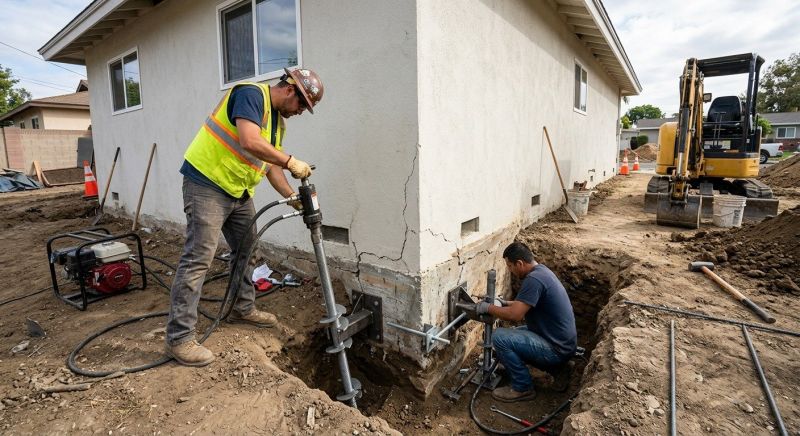 Foundation Stabilizing in Minot Afb, ND