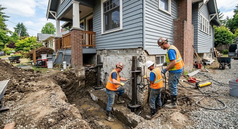 Foundation Stabilizing in Minot Afb, ND