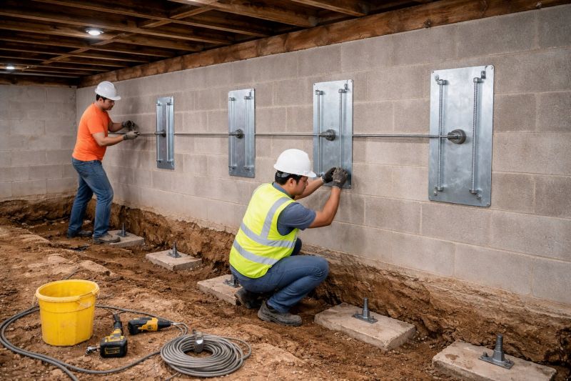 Foundation Stabilizing in Surrey, ND