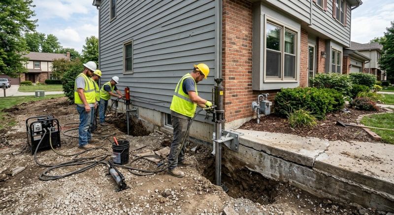 Foundation Stabilizing in Surrey, ND