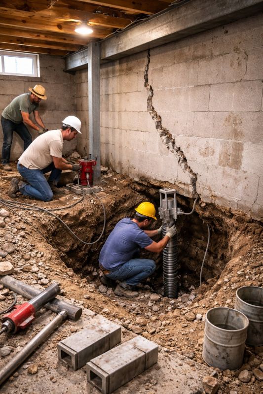 Foundation Structural Repair in Minot Afb, ND