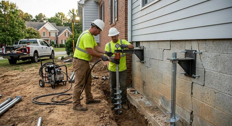 Helical Piers Installation in Minot, ND