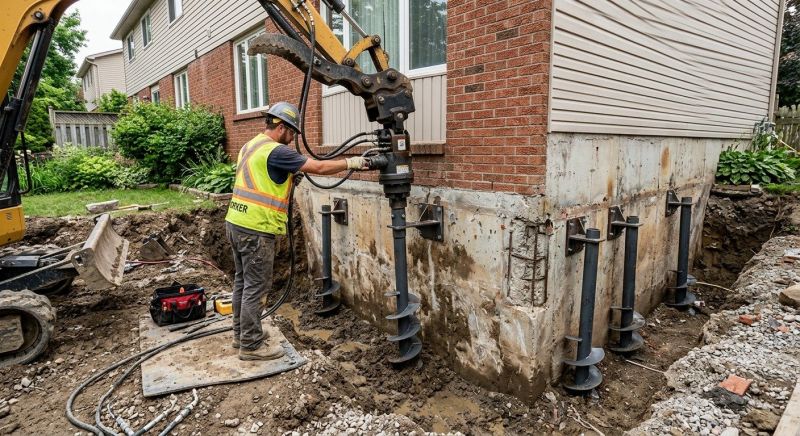 Helical Piers Installation in Minot, ND
