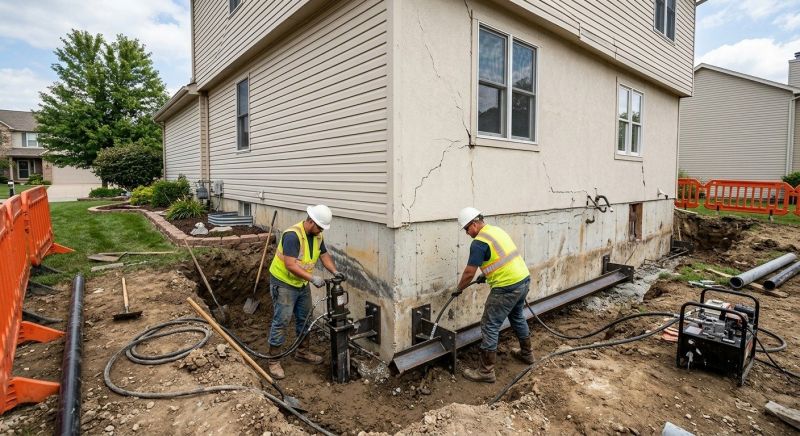 Sinking Foundation Repair in Minot, ND