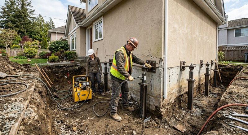 Sinking Foundation Repair in Minot, ND