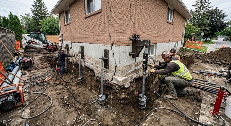 Sinking Foundation Repair in Minot, ND